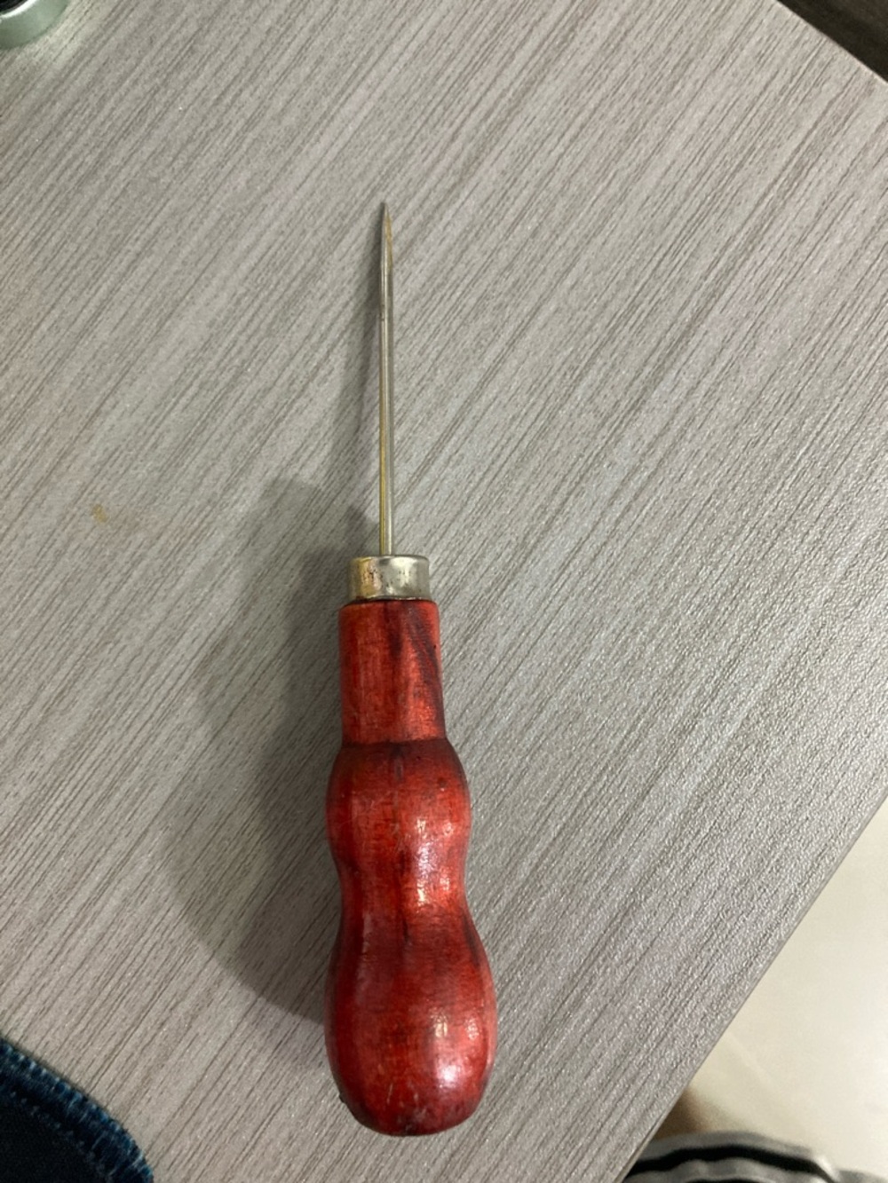 Red Wood Handled Awl - Home Accents